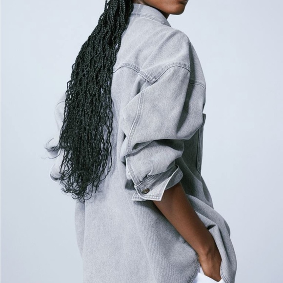 H&M Denim Oversize Overshirt Shacket - Picture 3 of 8